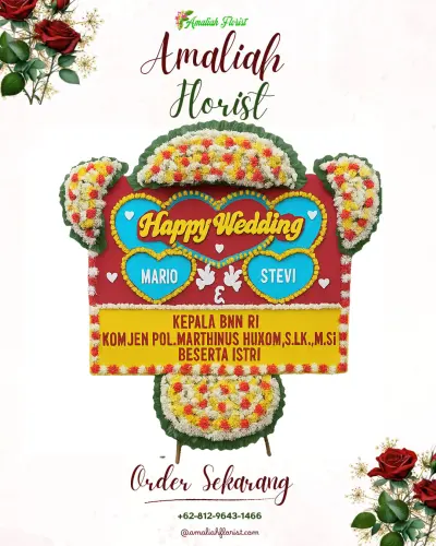 Karangan Papan Bunga Pernikahan di Hiligodu Ulu